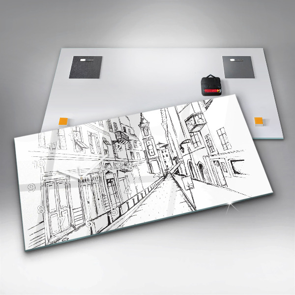 Reloj horizontal Ciudad dibujo Provenza