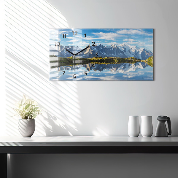 Reloj de cristal horizontal Valle de Chamonix, Alpes franceses