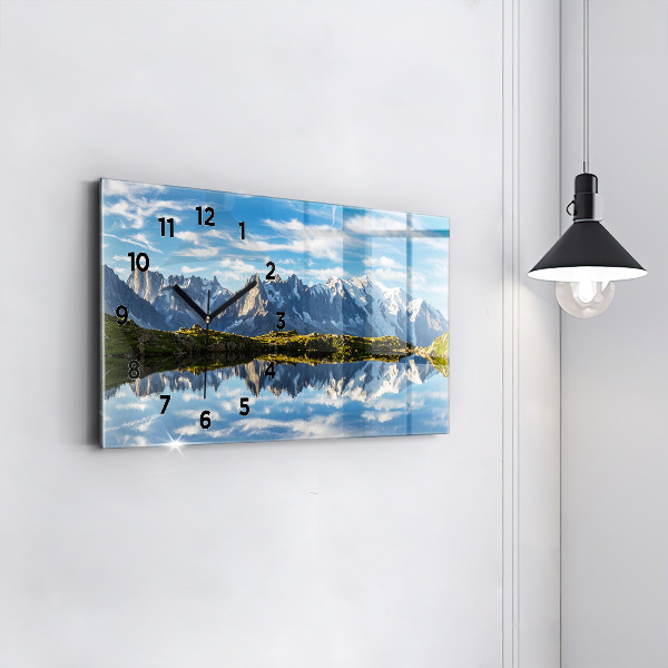 Reloj de cristal horizontal Valle de Chamonix, Alpes franceses