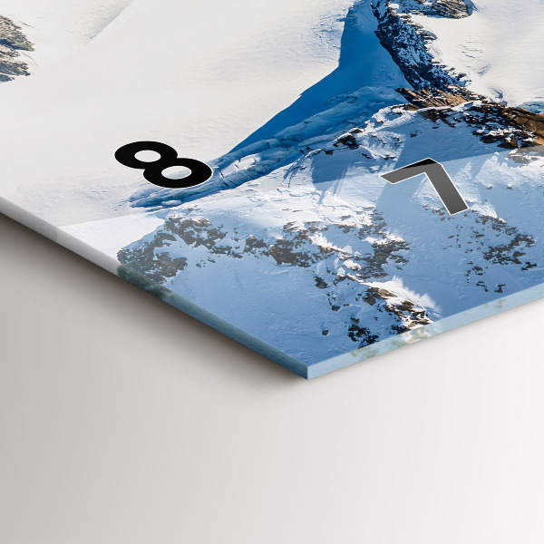 Reloj horizontal Esquiador en los Alpes