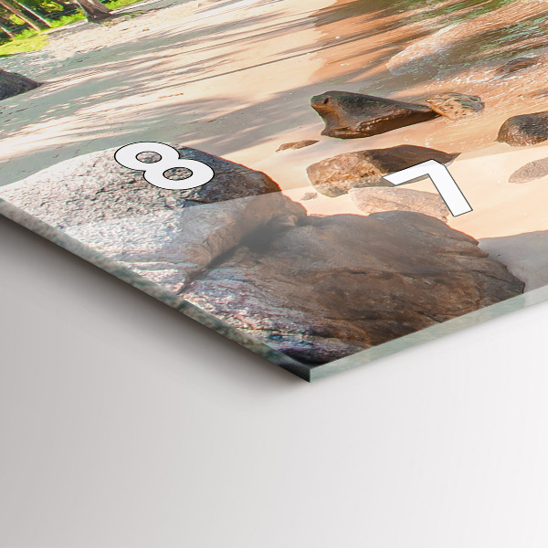 Reloj de cristal horizontal Hermosa playa en Tailandia