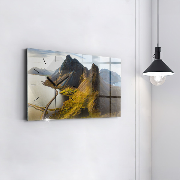 Reloj de cristal horizontal Carretera en Islandia