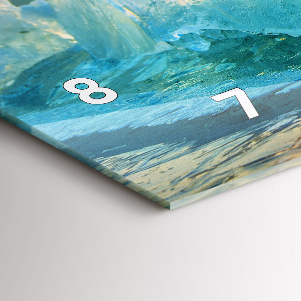 Reloj de cristal horizontal Iceberg y amanecer