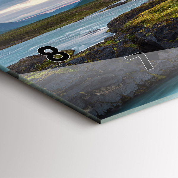 Reloj horizontal Paisaje con cascada