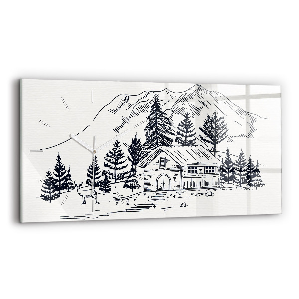 Reloj horizontal Ciudad de dibujos animados