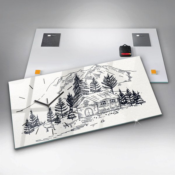 Reloj horizontal Ciudad de dibujos animados