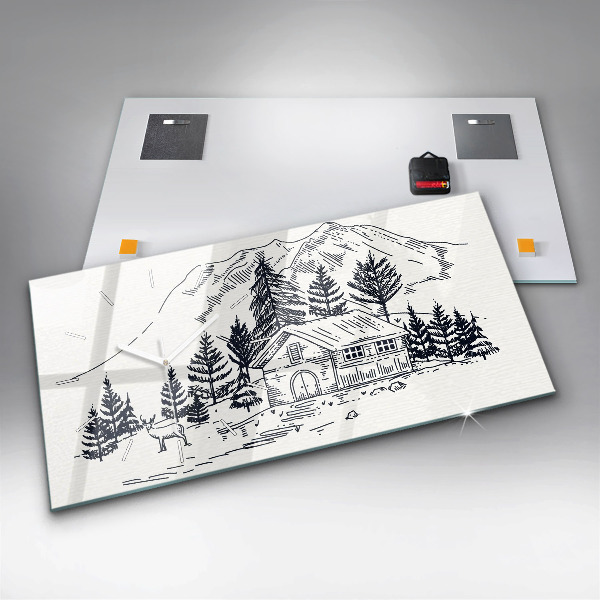 Reloj horizontal Ciudad de dibujos animados