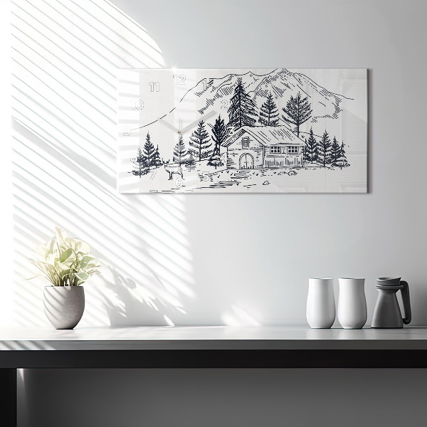 Reloj horizontal Ciudad de dibujos animados