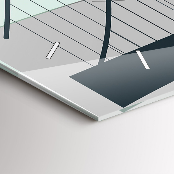 Reloj de cristal horizontal Puente verde