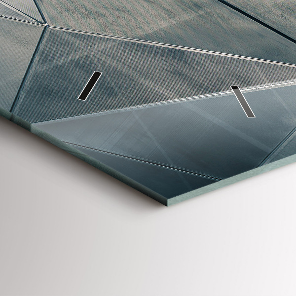 Reloj de cristal horizontal Metal triángulos abstractos