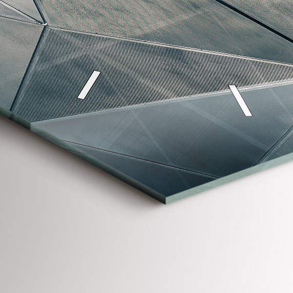 Reloj de cristal horizontal Metal triángulos abstractos