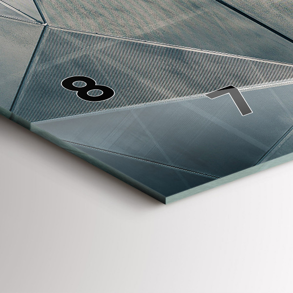 Reloj de cristal horizontal Metal triángulos abstractos