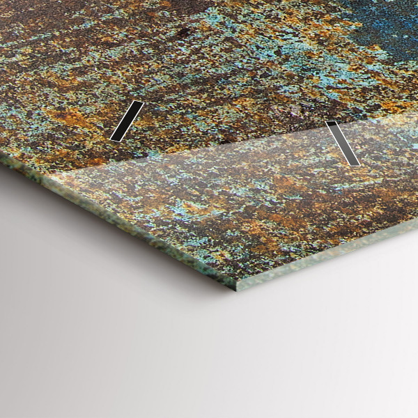 Reloj de cristal horizontal Textura de metal viejo