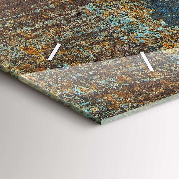 Reloj de cristal horizontal Textura de metal viejo