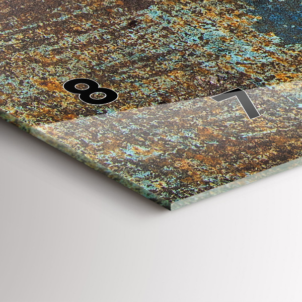 Reloj de cristal horizontal Textura de metal viejo