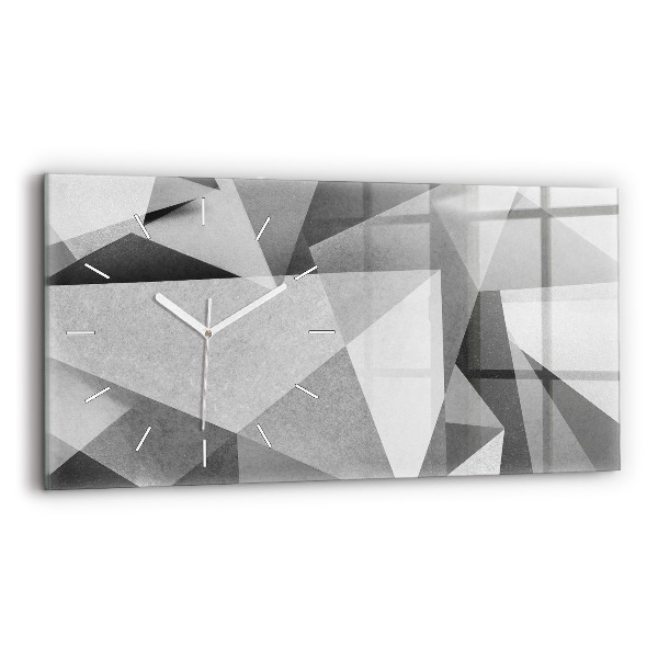 Reloj horizontal Abstracción geométrica gris