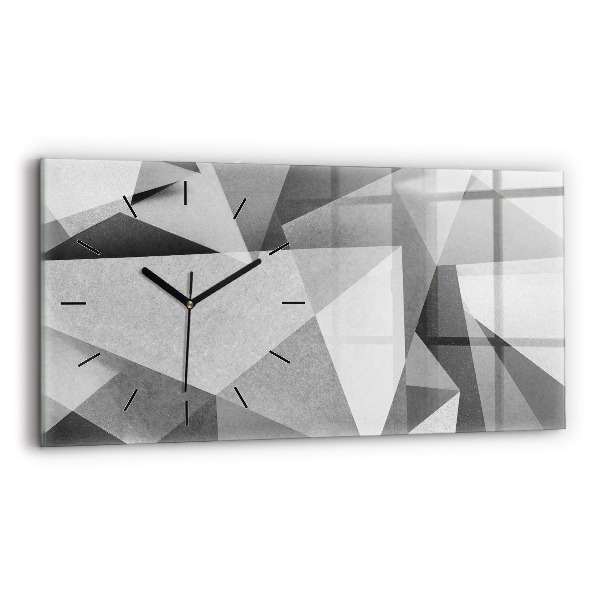 Reloj horizontal Abstracción geométrica gris