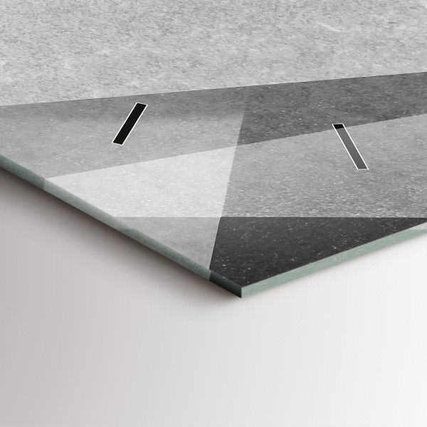 Reloj horizontal Abstracción geométrica gris