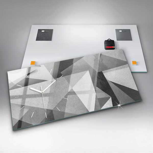 Reloj horizontal Abstracción geométrica gris