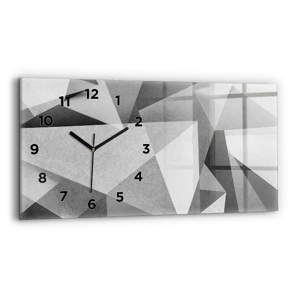 Reloj horizontal Abstracción geométrica gris