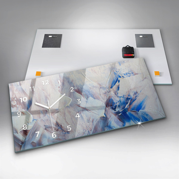 Reloj de cristal horizontal Textura de pintura abstracta