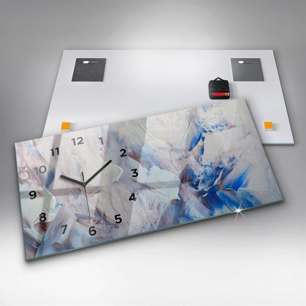 Reloj de cristal horizontal Textura de pintura abstracta