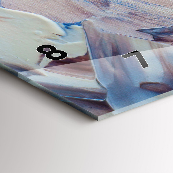 Reloj de cristal horizontal Textura de pintura abstracta