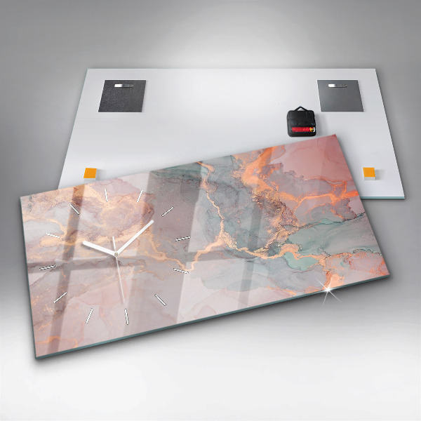 Reloj horizontal Textura de mármol