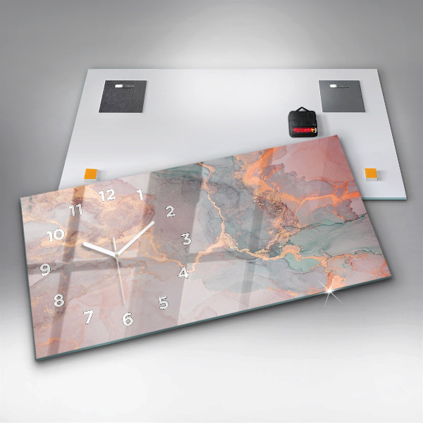 Reloj horizontal Textura de mármol