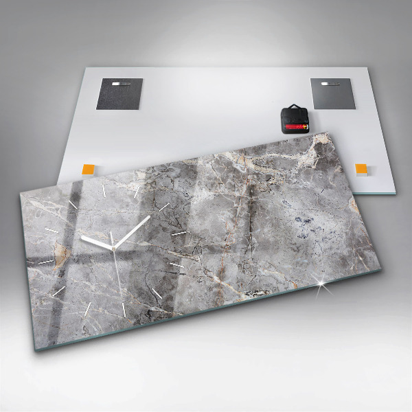Reloj horizontal Granito gris Piedra de mármol