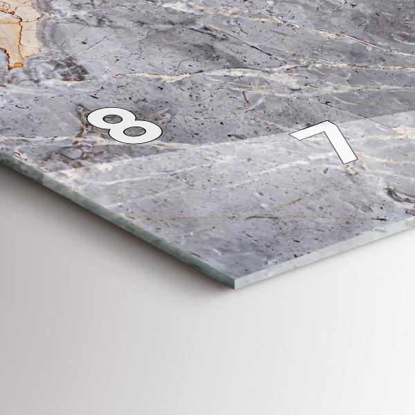 Reloj horizontal Granito gris Piedra de mármol