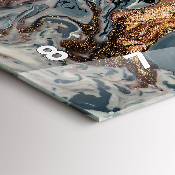 Reloj horizontal Arte en mármol abstracto