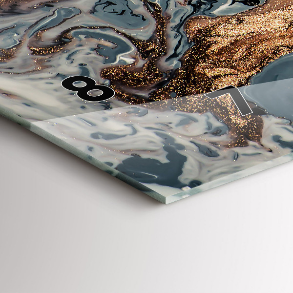 Reloj horizontal Arte en mármol abstracto