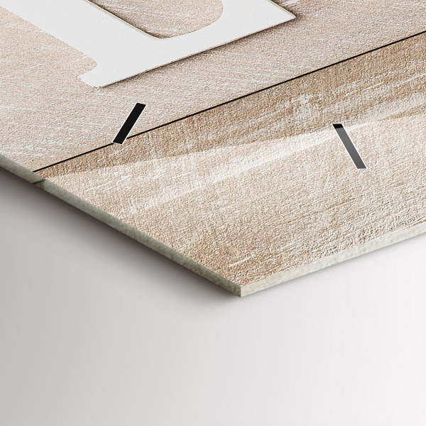 Reloj de cristal horizontal Inscripción de amor