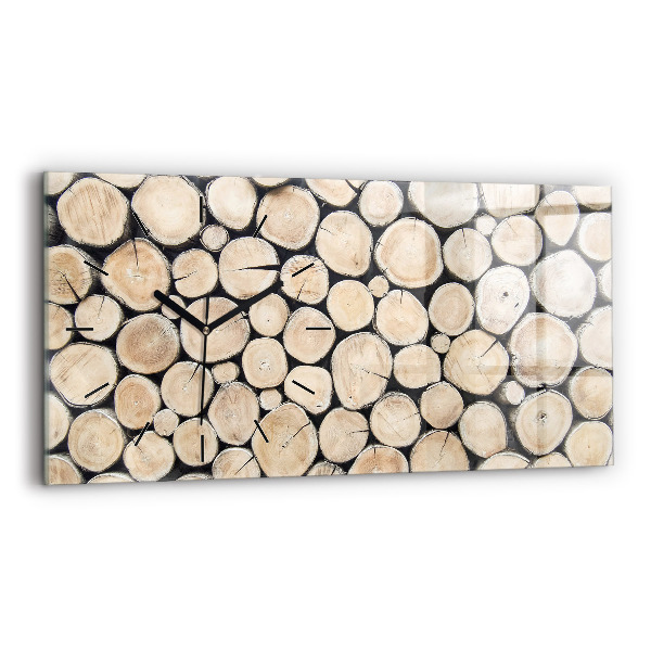 Reloj de cristal horizontal Tocones de árbol truncados