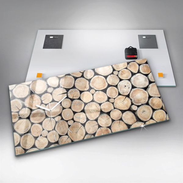 Reloj de cristal horizontal Tocones de árbol truncados