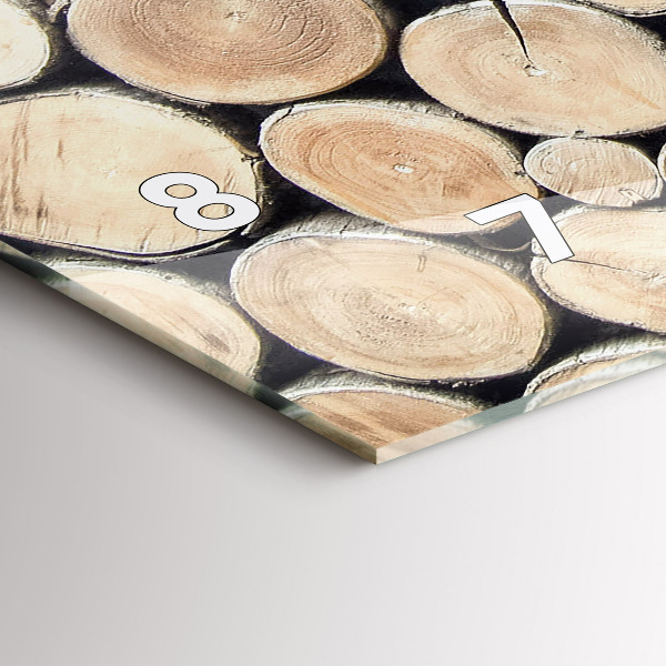 Reloj de cristal horizontal Tocones de árbol truncados