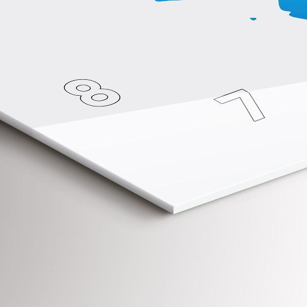 Reloj de cristal horizontal Mapamundi