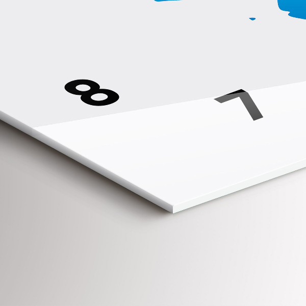 Reloj de cristal horizontal Mapamundi