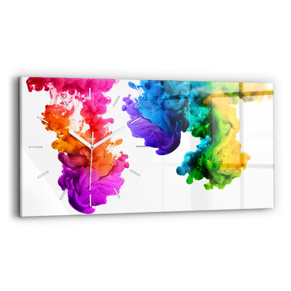 Reloj de cristal horizontal Arco iris de colores