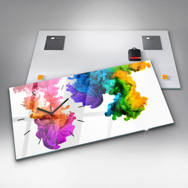 Reloj de cristal horizontal Arco iris de colores