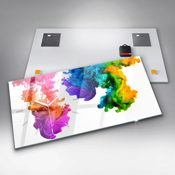 Reloj de cristal horizontal Arco iris de colores