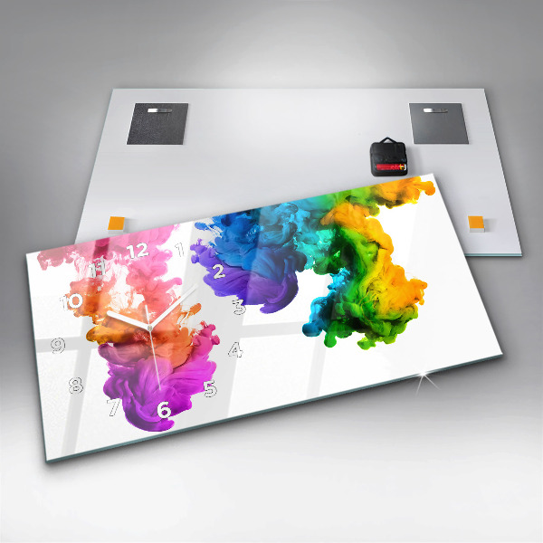 Reloj de cristal horizontal Arco iris de colores