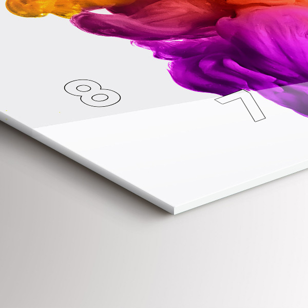 Reloj de cristal horizontal Arco iris de colores