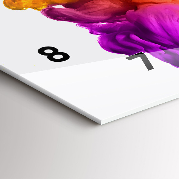 Reloj de cristal horizontal Arco iris de colores