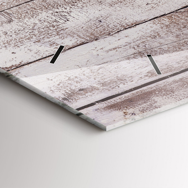 Reloj de cristal horizontal Ligeros tablones de madera