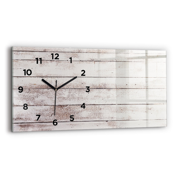 Reloj de cristal horizontal Ligeros tablones de madera