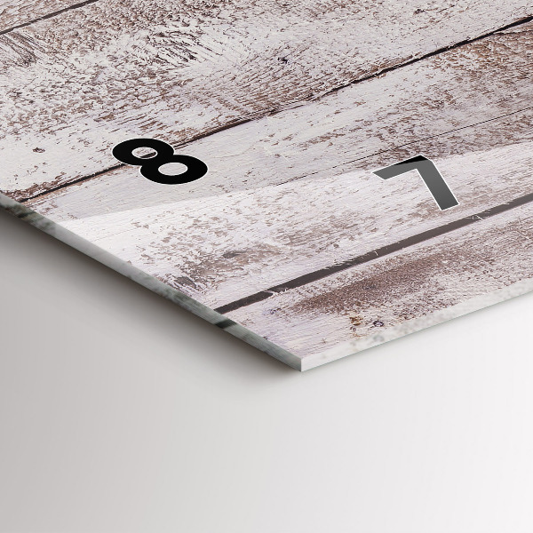 Reloj de cristal horizontal Ligeros tablones de madera