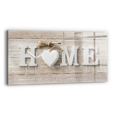 Reloj de cristal horizontal Inscripción de una casa