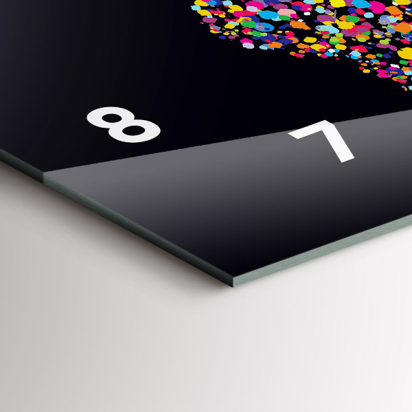 Reloj de cristal horizontal Mapamundi de puntos